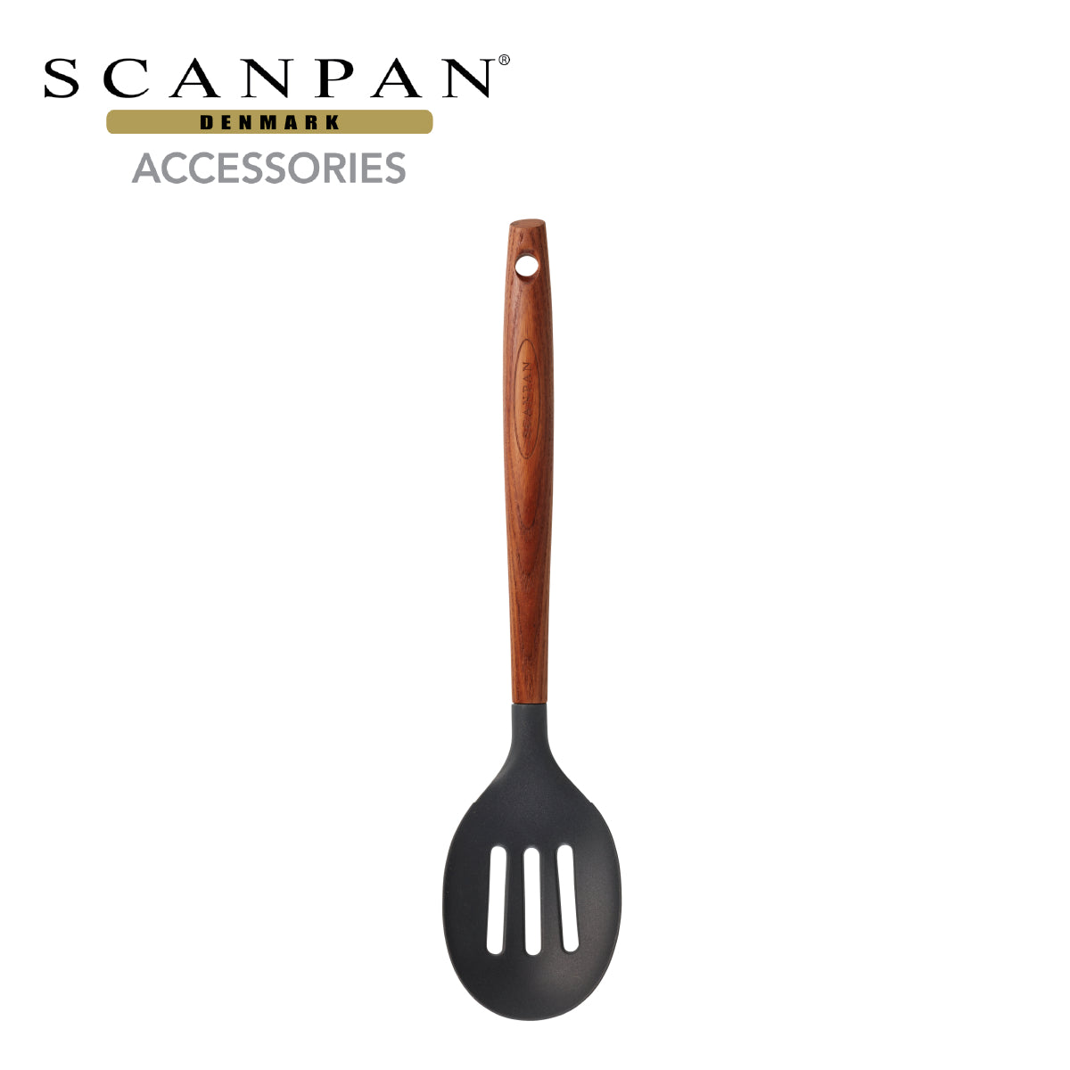 スキャンパン 31cm シリコンスロテッドスプーン Silicone/Carbonized Ash